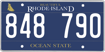 RI license plate 848790