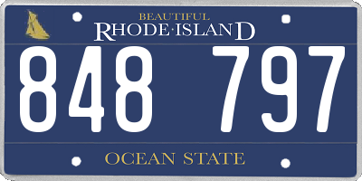 RI license plate 848797