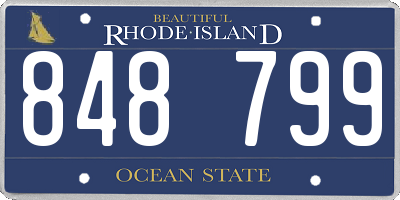 RI license plate 848799