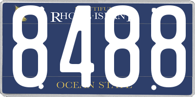 RI license plate 8488