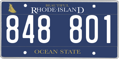 RI license plate 848801