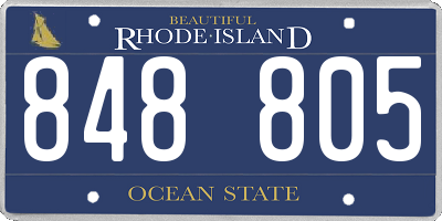 RI license plate 848805