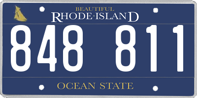 RI license plate 848811