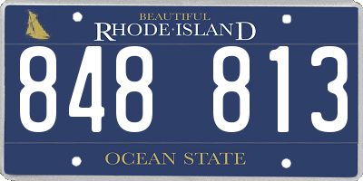 RI license plate 848813