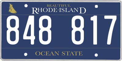 RI license plate 848817