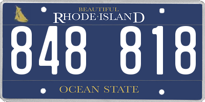 RI license plate 848818