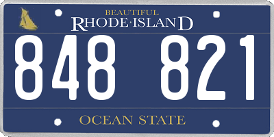 RI license plate 848821