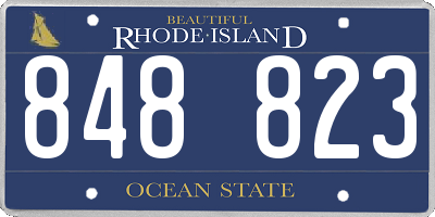 RI license plate 848823