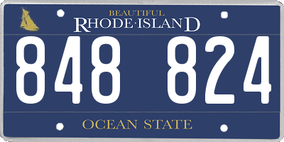 RI license plate 848824