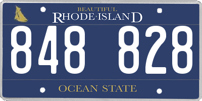 RI license plate 848828