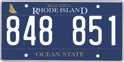 RI license plate 848851