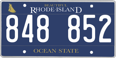 RI license plate 848852