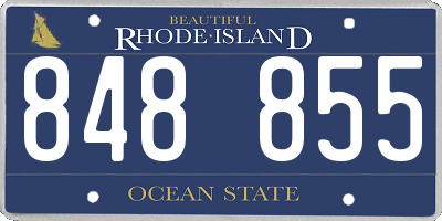 RI license plate 848855