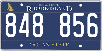 RI license plate 848856