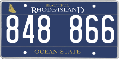 RI license plate 848866