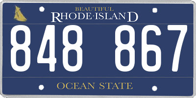 RI license plate 848867