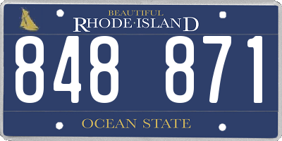 RI license plate 848871