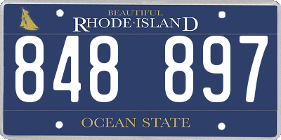 RI license plate 848897