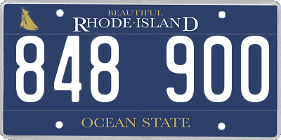 RI license plate 848900