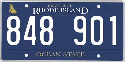 RI license plate 848901
