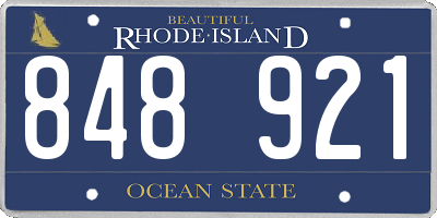 RI license plate 848921