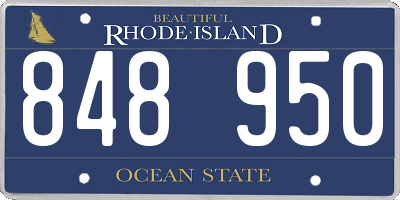 RI license plate 848950