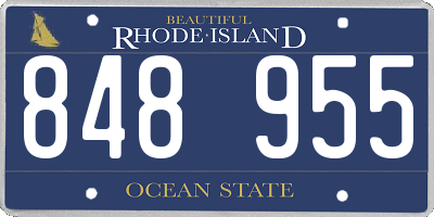RI license plate 848955