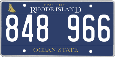 RI license plate 848966