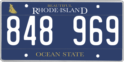 RI license plate 848969