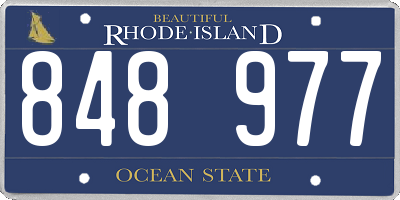 RI license plate 848977