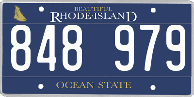 RI license plate 848979