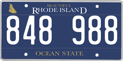 RI license plate 848988