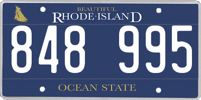 RI license plate 848995
