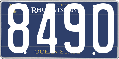 RI license plate 8490