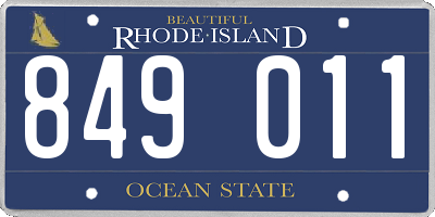 RI license plate 849011