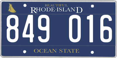 RI license plate 849016