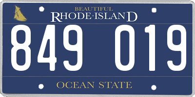 RI license plate 849019