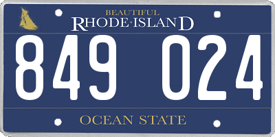 RI license plate 849024