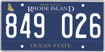 RI license plate 849026