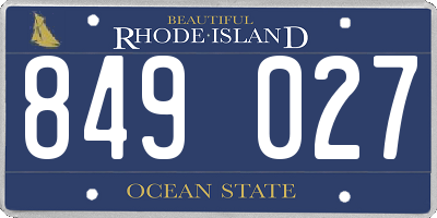 RI license plate 849027
