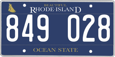 RI license plate 849028