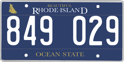 RI license plate 849029