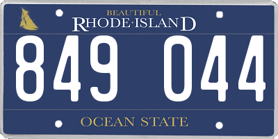 RI license plate 849044