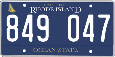 RI license plate 849047