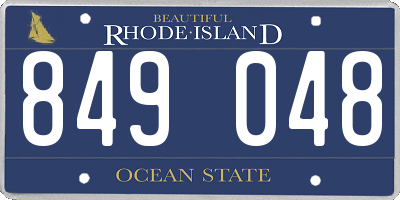 RI license plate 849048
