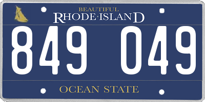 RI license plate 849049