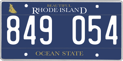 RI license plate 849054