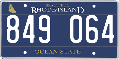 RI license plate 849064