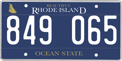 RI license plate 849065