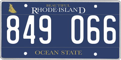 RI license plate 849066